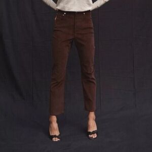 Thakoon Womens Brown High Rise Corduroy Pants New Size 0